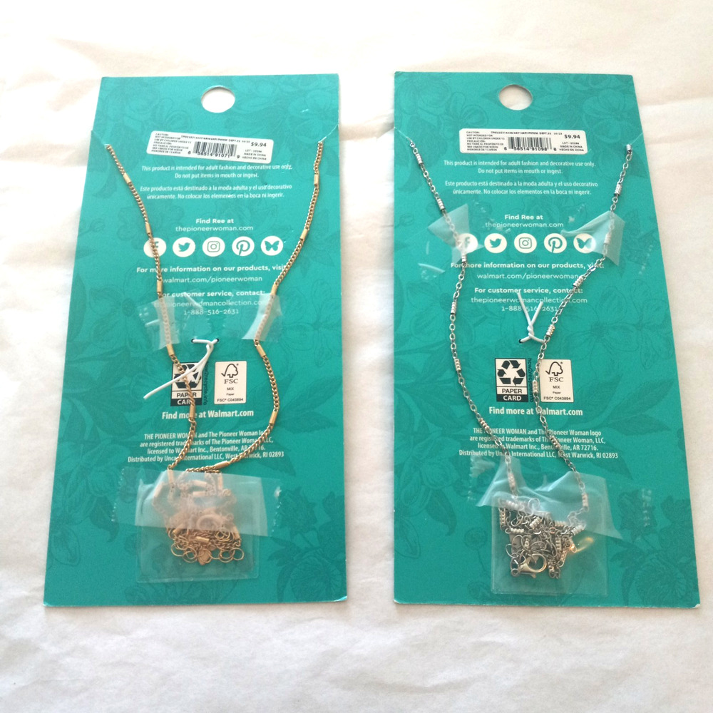 2-Pack The Pioneer Woman Long Pendant Necklaces - Gold and Silver - Picture 10 of 10